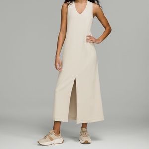 Black Lululemon ease of it all v-neck midi dress BLACK